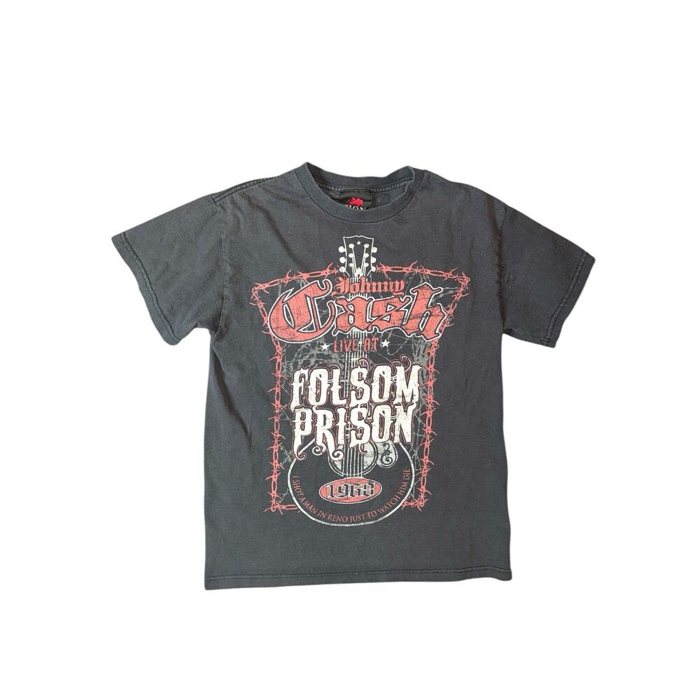 Zion Rootswear Johnny Cash Folsom Prison Men's Short Sleeve Shirt Size S